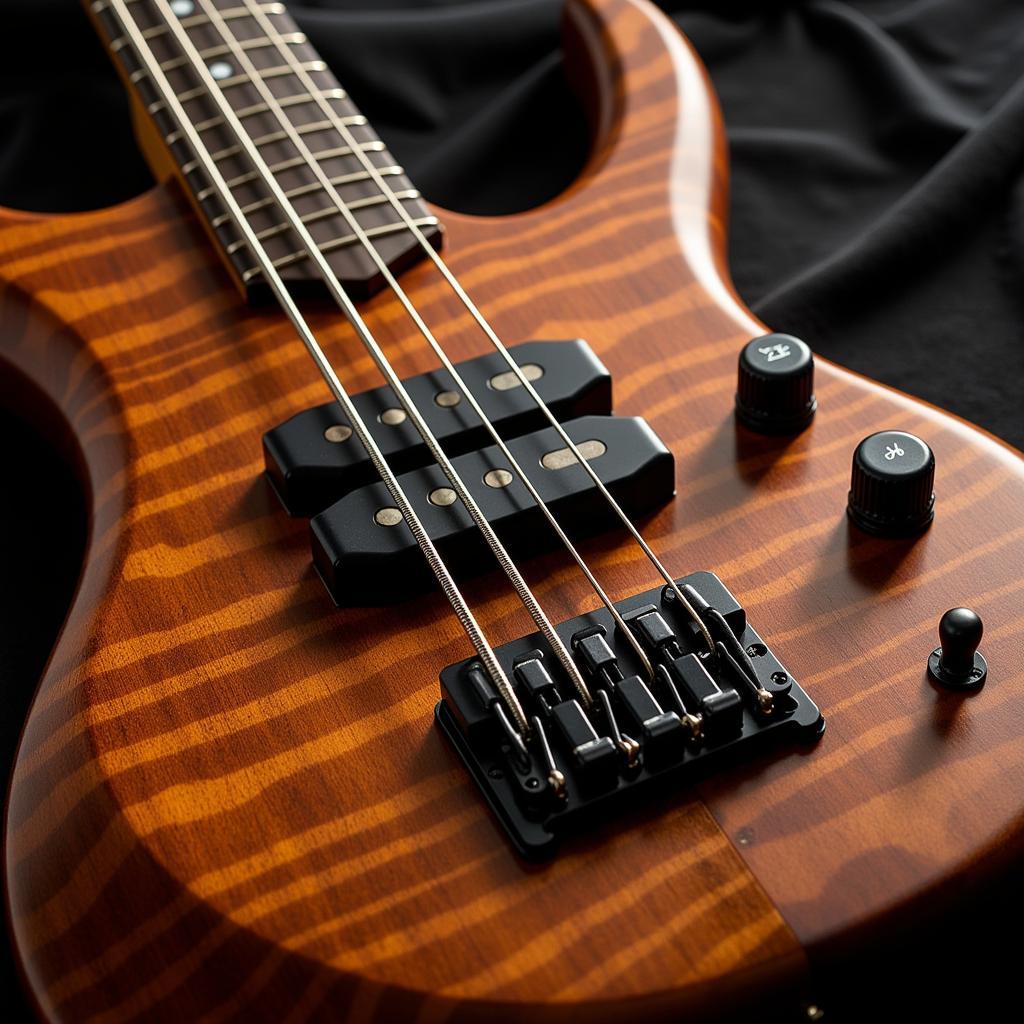 Schecter Omen Extreme 5 Bass Guitar Closeup