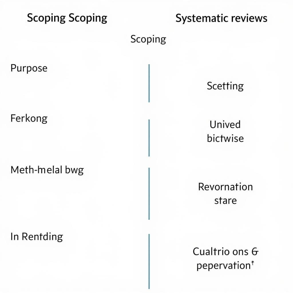 Comparison of Scoping and Systematic Reviews