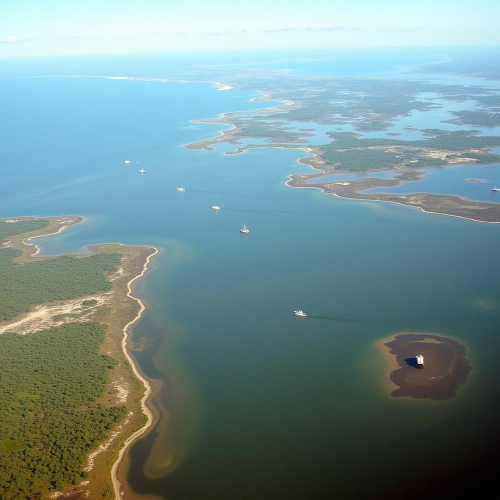 Aerial View of the San Francisco Bay National Estuarine Research Reserve