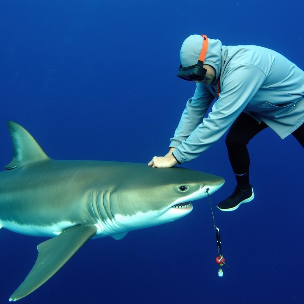 Shark Research with Satellite Tagging