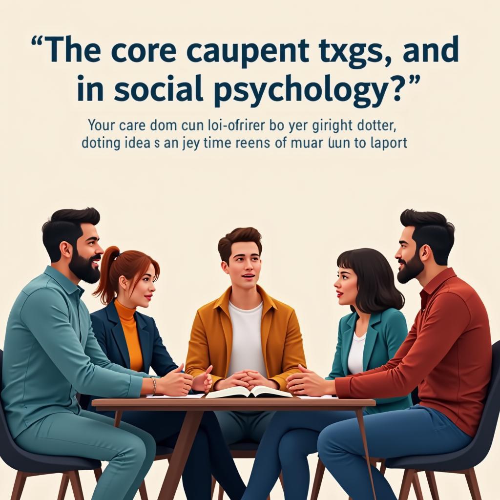 Social Psychology Research Paper Ideas: A diverse group of people engaged in a lively discussion, demonstrating social interaction.