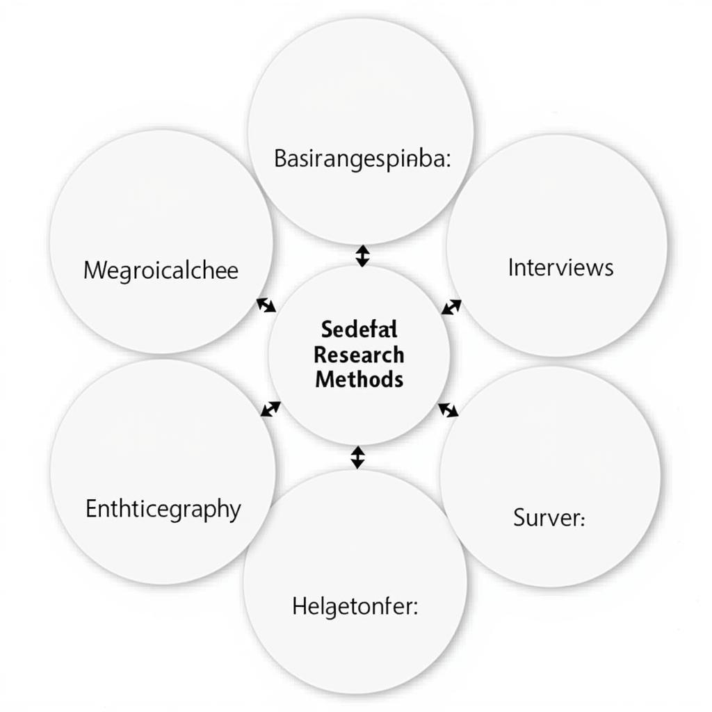 Diagram illustrating different sociological research methods