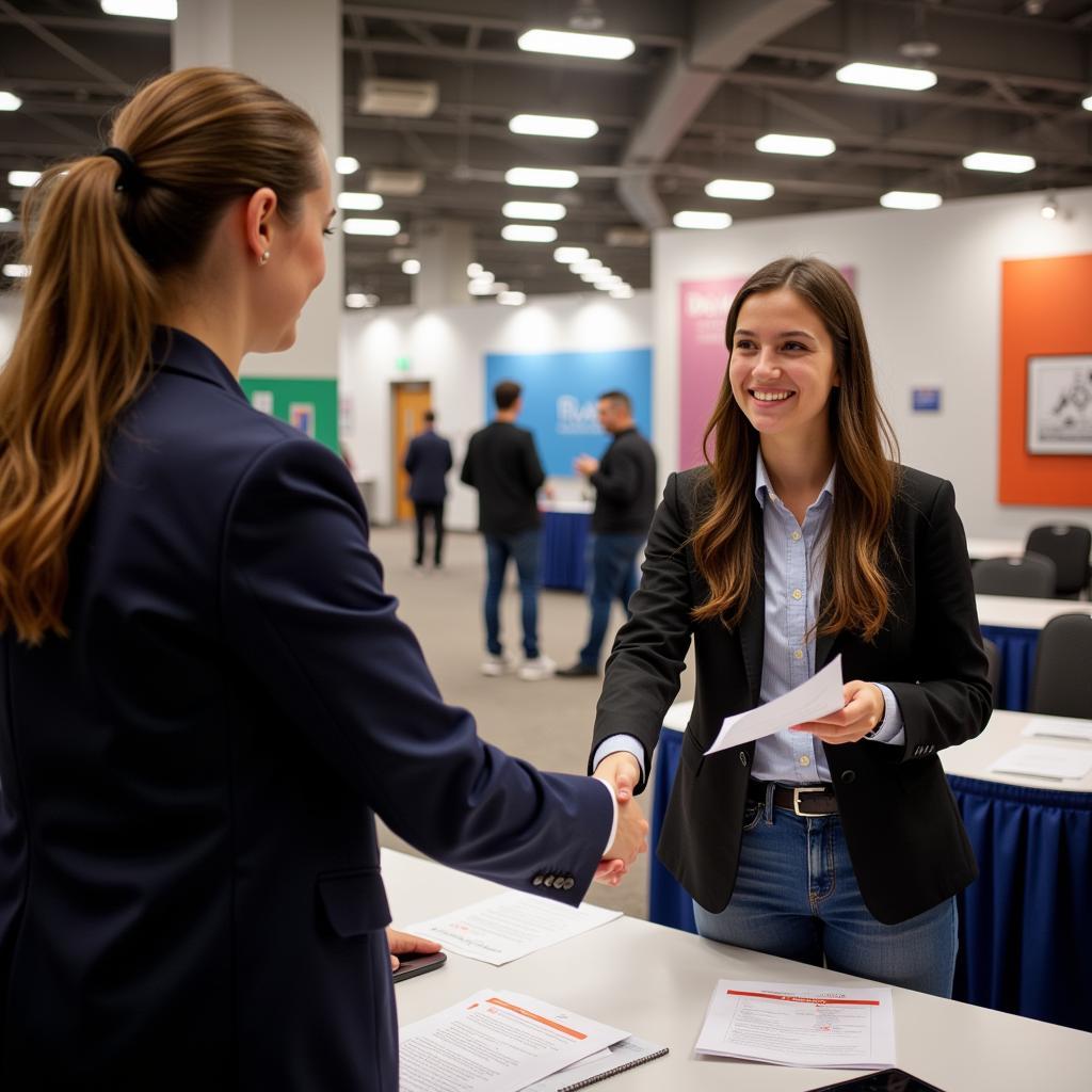 Student Attending College Career Fair