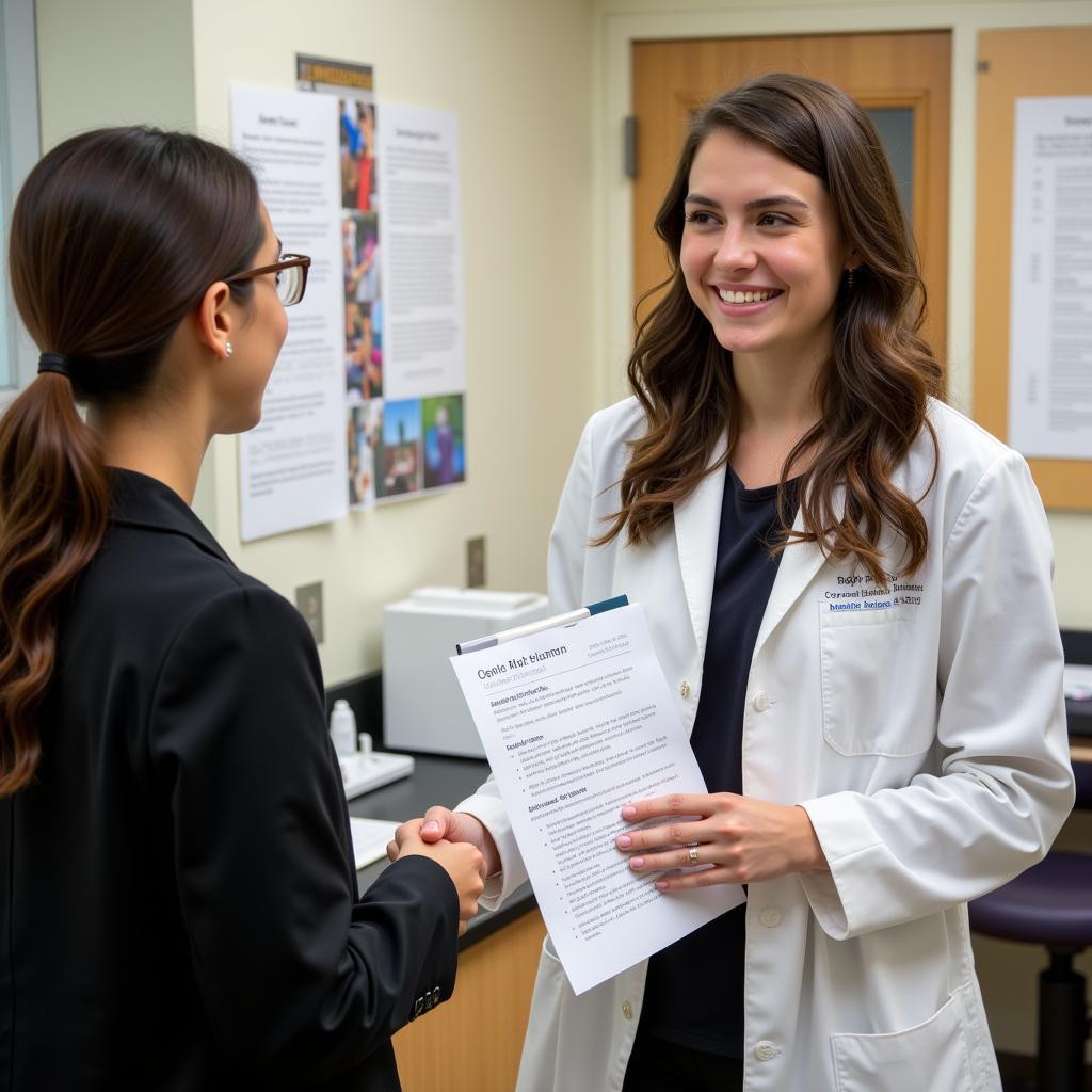 Student Interviewing for a Research Internship