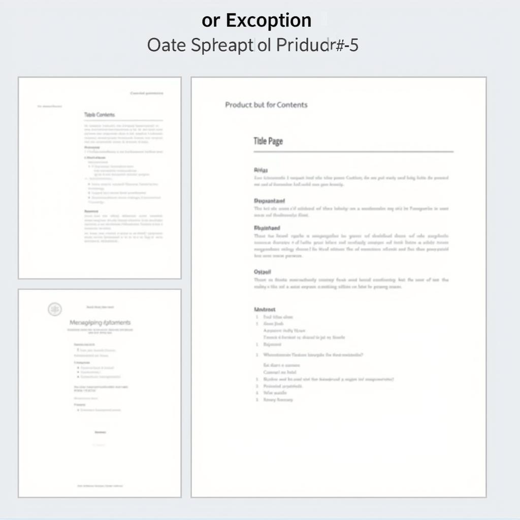 Table of Contents in Research Paper