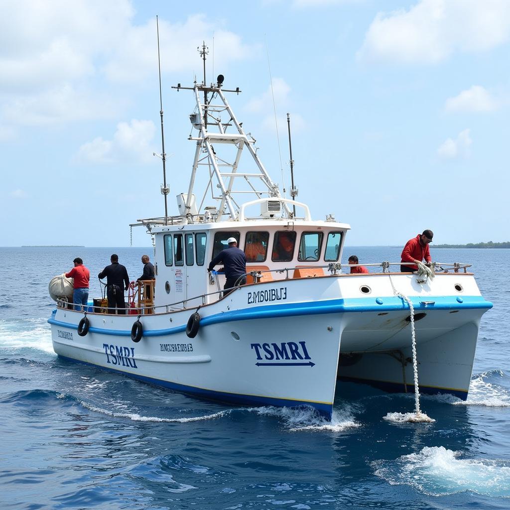 TSMRI Fisheries Research Vessel at Sea