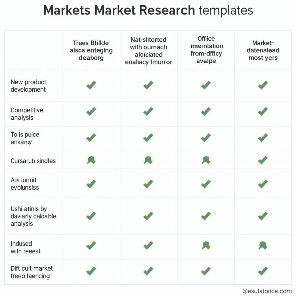 Types of Free Market Research Templates