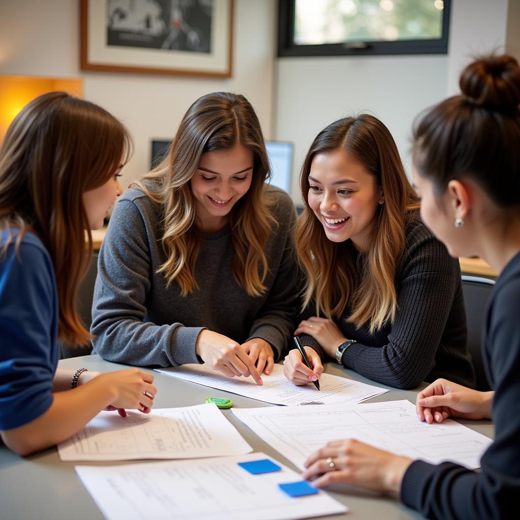 Students collaborating on research at UVA