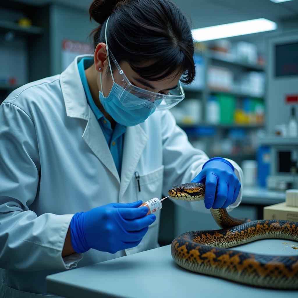 Venom Extraction Process in a Research Centre